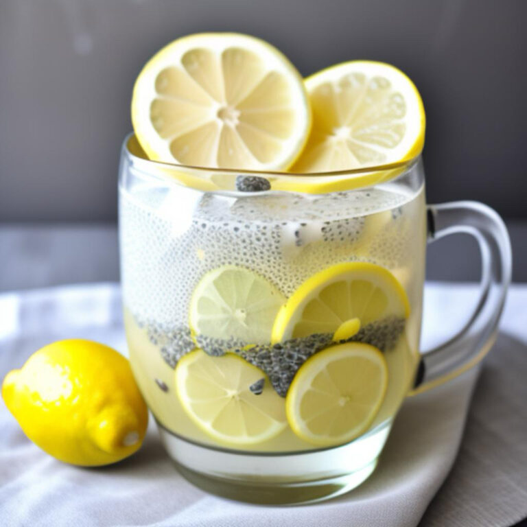 Lemon chia seed water