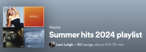 Spotify playlist, summer playlist 2024, summer hits 2024 playlist, indie pop, country music, rock n roll